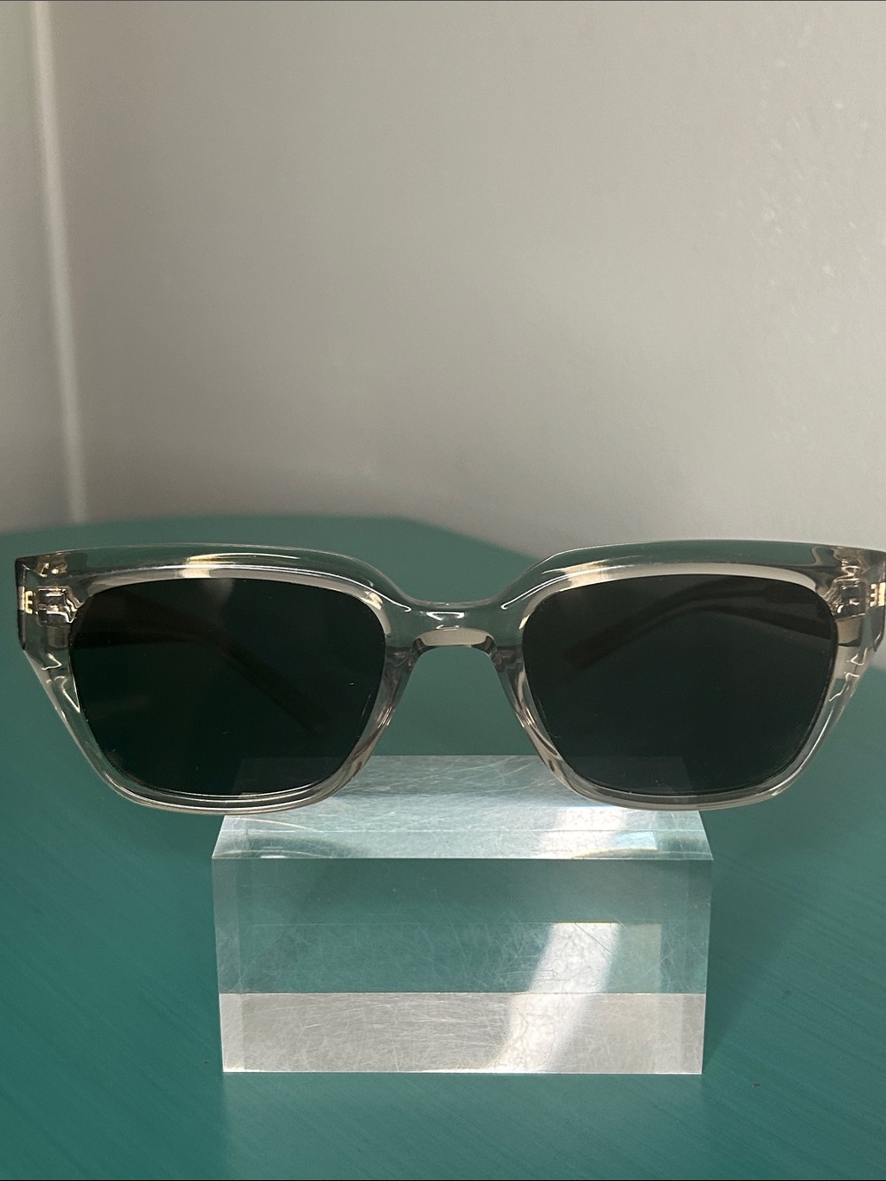 Gentle Monster Nani Smoky Taupe Gray Frame Sunglasses with Dark Lenses